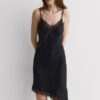Asymmetric Slip in Viscose Satin with Lace