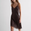 Asymmetric Slip in Viscose Satin with Lace