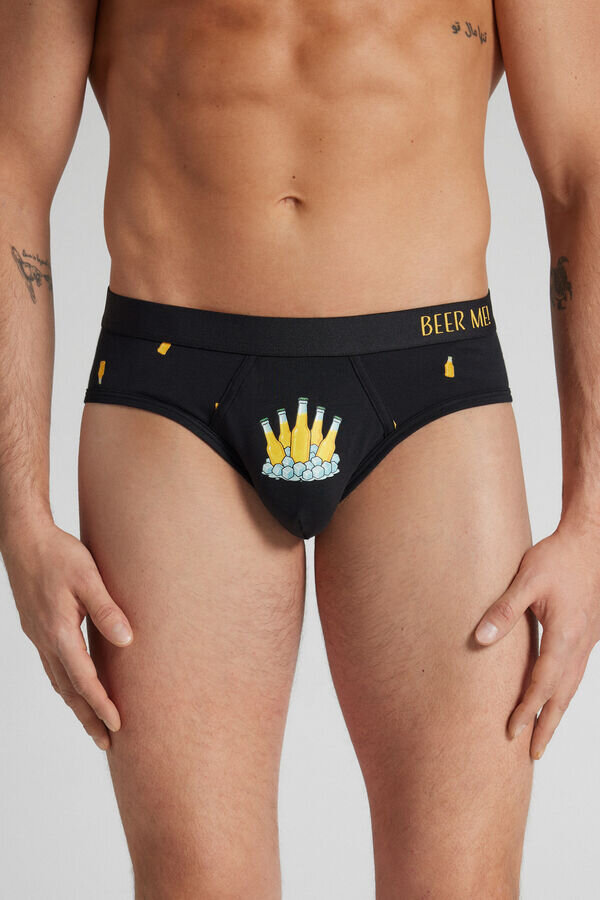 Beer Bottle Print Superior Cotton Briefs Beer Bottle Print Superior Cotton Briefs