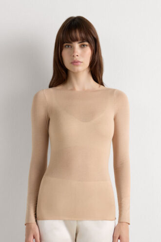 Boat Neck Modal Cashmere Ultralight Top