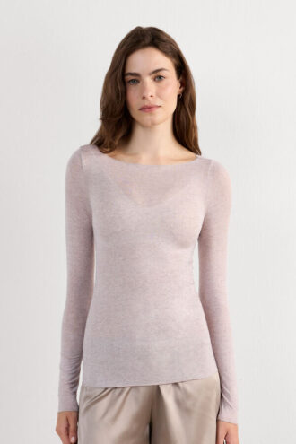 Boat Neck Modal Cashmere Ultralight Top