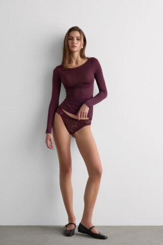 Boat Neck Modal Cashmere Ultralight Top