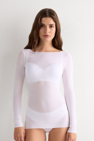 Boat Neck Modal Cashmere Ultralight Top