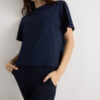 Boxy Fit Short Sleeve Top in Cotton