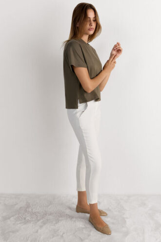 Boxy Fit Short Sleeve Top in Cotton