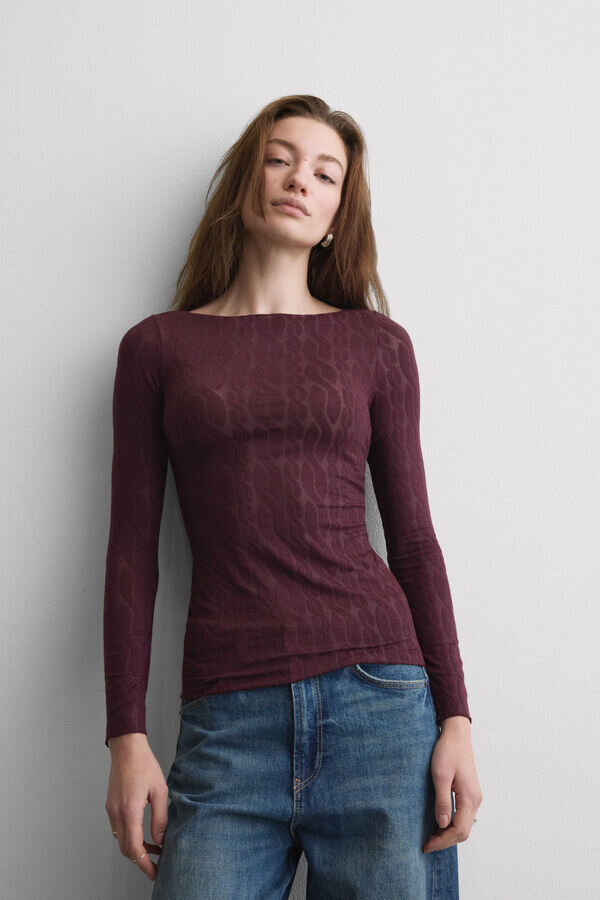 Cable Knit Bateau Neck Top in Ultralight with Cashmere Cable Knit Bateau Neck Top in Ultralight with Cashmere