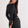 Cable Knit Bateau Neck Top in Ultralight with Cashmere Cable Knit Bateau Neck Top in Ultralight with Cashmere