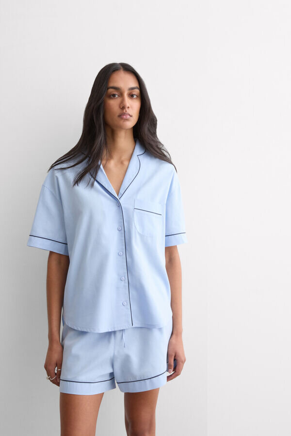 Chambray Ni Cotton and Modal Short Pajamas Chambray Ni Cotton and Modal Short Pajamas
