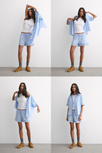 Chambray Ni Cotton and Modal Short Pajamas