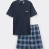 Check Print Cloth and Cotton Short Pajamas