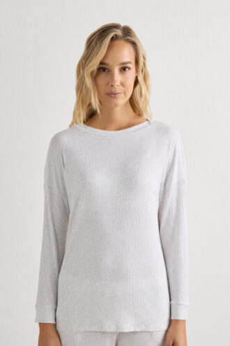 Comfort Chic Bateau Neck Long Sleeve Modal Top