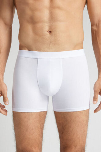 Cotton Boxers with Exposed Elastic