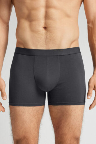 Cotton Boxers with Exposed Elastic