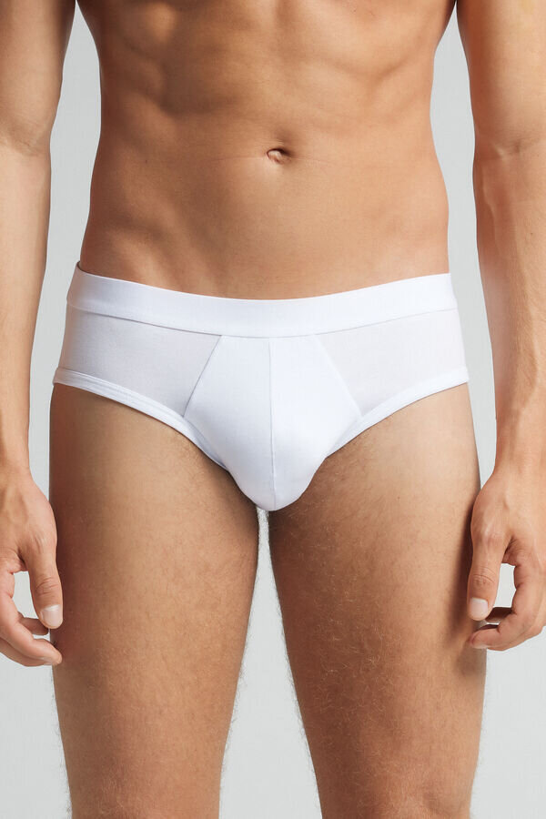 Cotton Briefs with Exposed Elastic Cotton Briefs with Exposed Elastic