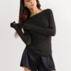 Crewneck Top in Modal Light with Cashmere Lame Crewneck Top in Modal Light with Cashmere Lame
