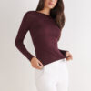 Crewneck Top in Modal Light with Cashmere Lame Crewneck Top in Modal Light with Cashmere Lame