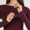 Crewneck Top in Modal Light with Cashmere Lame Crewneck Top in Modal Light with Cashmere Lame