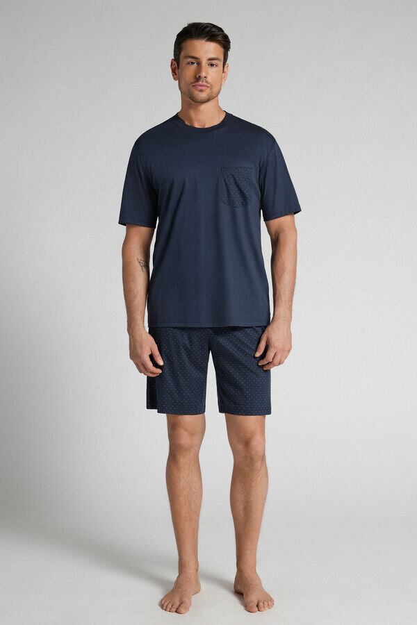 Dot Print Premium Mercerized Cotton Short Pajamas Dot Print Premium Mercerized Cotton Short Pajamas