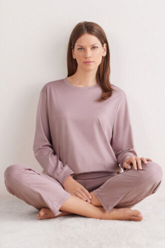 Elevated Cotton Long Sleeve Top in Cotton