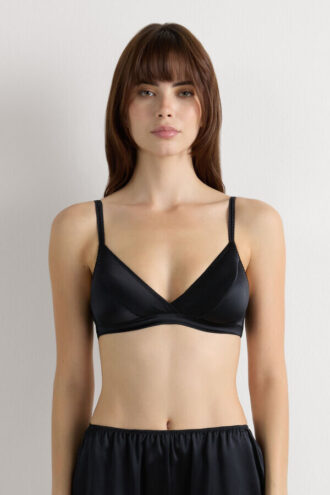 Emma Refined Everyday Bralette Triangle Bra in Silk
