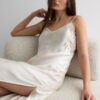 Ethereal Embrace Long Silk Nightgown