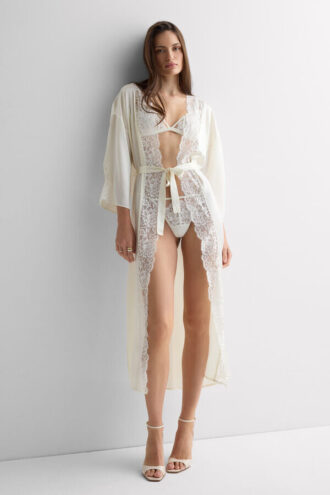 Ethereal Embrace Long Silk Robe