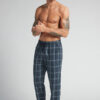 Full Length Pants in Denim Check Print Cloth
