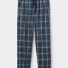Full Length Pants in Denim Check Print Cloth