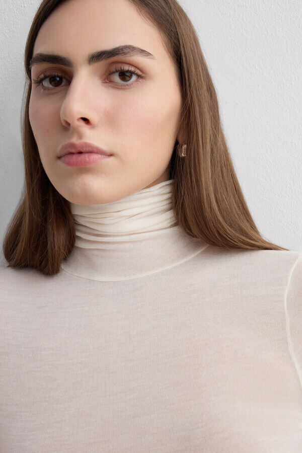 High Collar Bodysuit in Modal Ultralight with Cashmere High Collar Bodysuit in Modal Ultralight with Cashmere