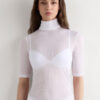 High Collar Top in Ultranatural with Cashmere
