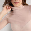 High Collar Top in Ultranatural with Cashmere