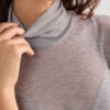 High Collar Top in Ultranatural with Cashmere