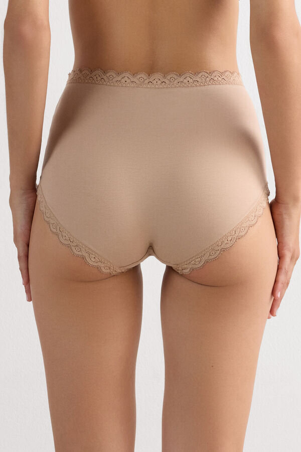 High Rise Cotton and Lace Hipsters High Rise Cotton and Lace Hipsters