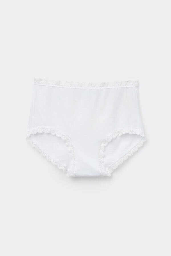 High Rise Cotton and Lace Hipsters High Rise Cotton and Lace Hipsters