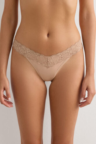 Lace and Microfiber 80S Style Brazilian Lace and Microfiber 80S Style Brazilian