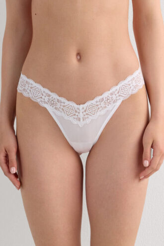 Lace and Microfiber 80S Style Brazilian