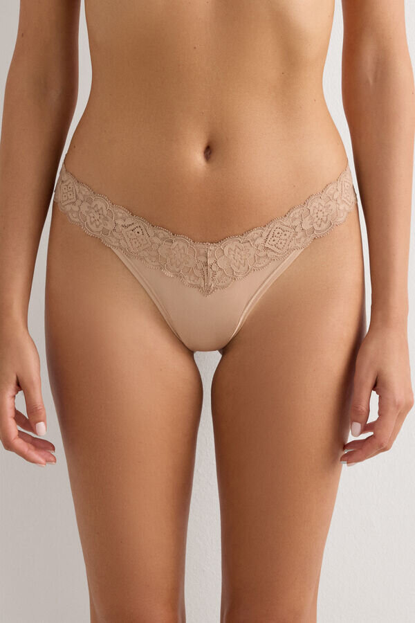 Lace and Microfiber 80S Style Brazilian Lace and Microfiber 80S Style Brazilian