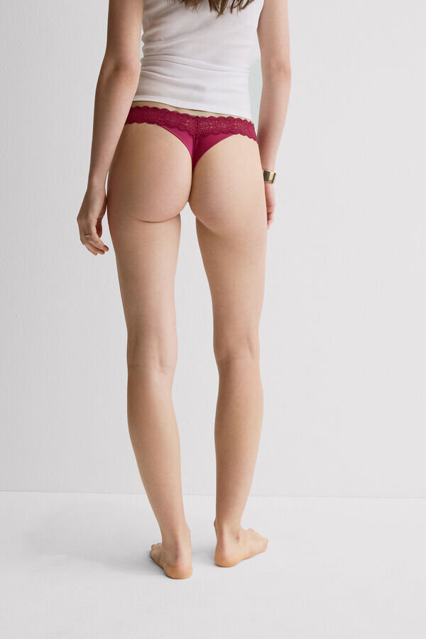 Lace and Microfiber 80S Style Brazilian Lace and Microfiber 80S Style Brazilian