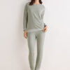 Lace Trim Full Length Pajamas in Modal Lace Trim Full Length Pajamas in Modal