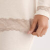 Lace Trim Full Length Pajamas in Modal Lace Trim Full Length Pajamas in Modal