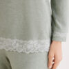 Lace Trim Full Length Pajamas in Modal Lace Trim Full Length Pajamas in Modal