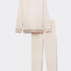 Lace Trim Full Length Pajamas in Modal Lace Trim Full Length Pajamas in Modal