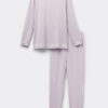 Lace Trim Full Length Pajamas in Modal Lace Trim Full Length Pajamas in Modal