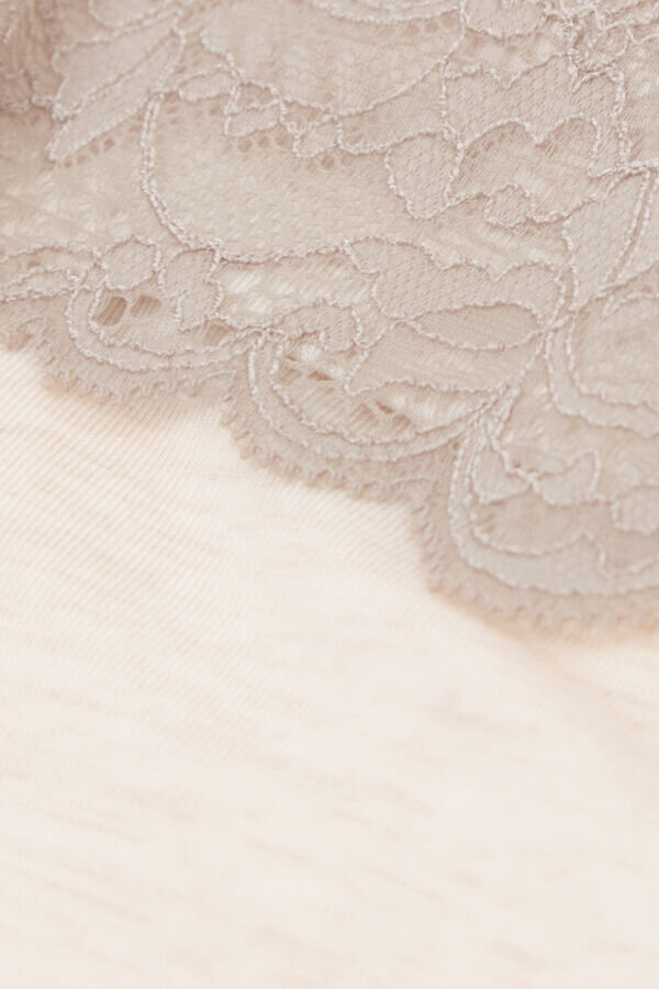 Lace Trim Full Length Pajamas in Modal Lace Trim Full Length Pajamas in Modal