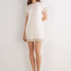 Lace Trim Short Sleeve Nightgown