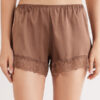 Lace Trim Silk Shorts Lace Trim Silk Shorts