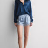 Lace Trim Silk Shorts Lace Trim Silk Shorts