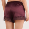 Lace Trim Silk Shorts