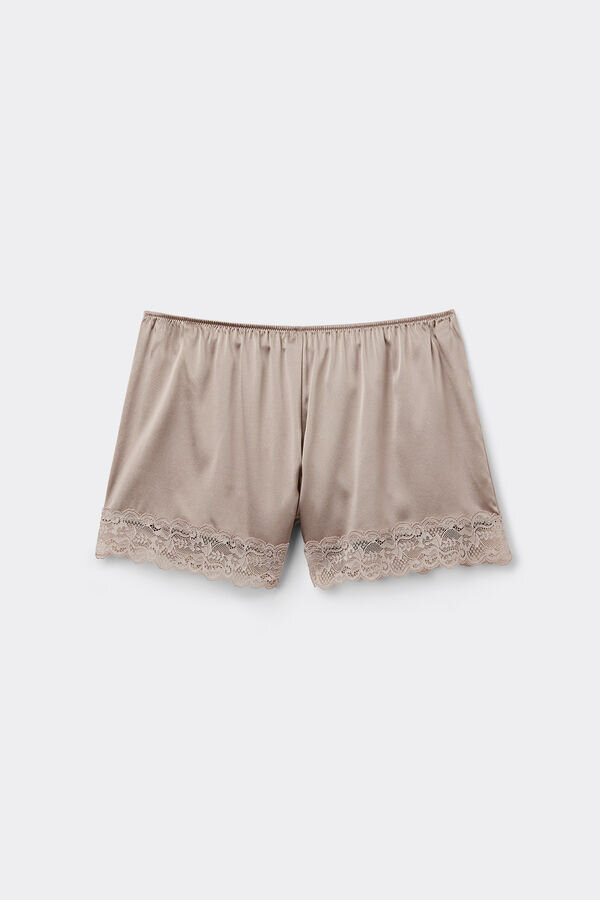 Lace Trim Silk Shorts Lace Trim Silk Shorts