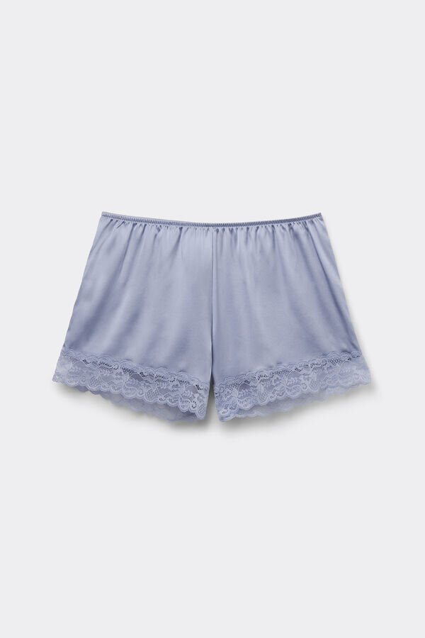 Lace Trim Silk Shorts Lace Trim Silk Shorts